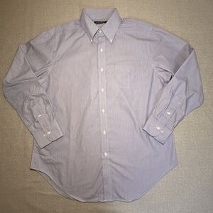 Lauren Ralph Lauren Dress Shirt Men's 16.5 34/35 Blue White Striped Shirt